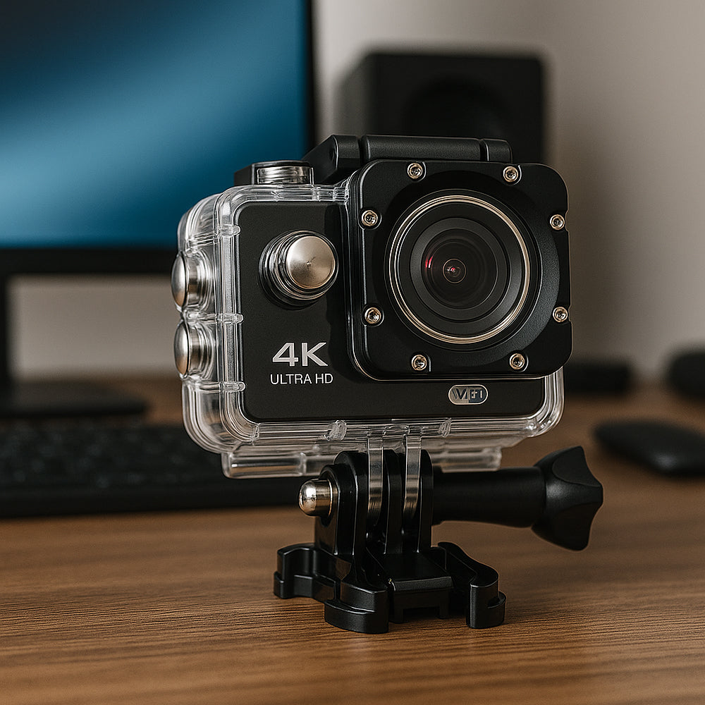 Action Camera 4K m/vanntett veske 30 meter - 16,0 megapiksler