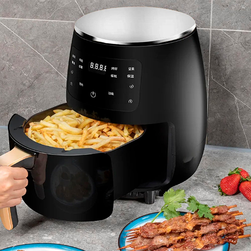 Luftfrityr på 3,0 liter (fettfattig: grille, bake, steke og frityrsteke)