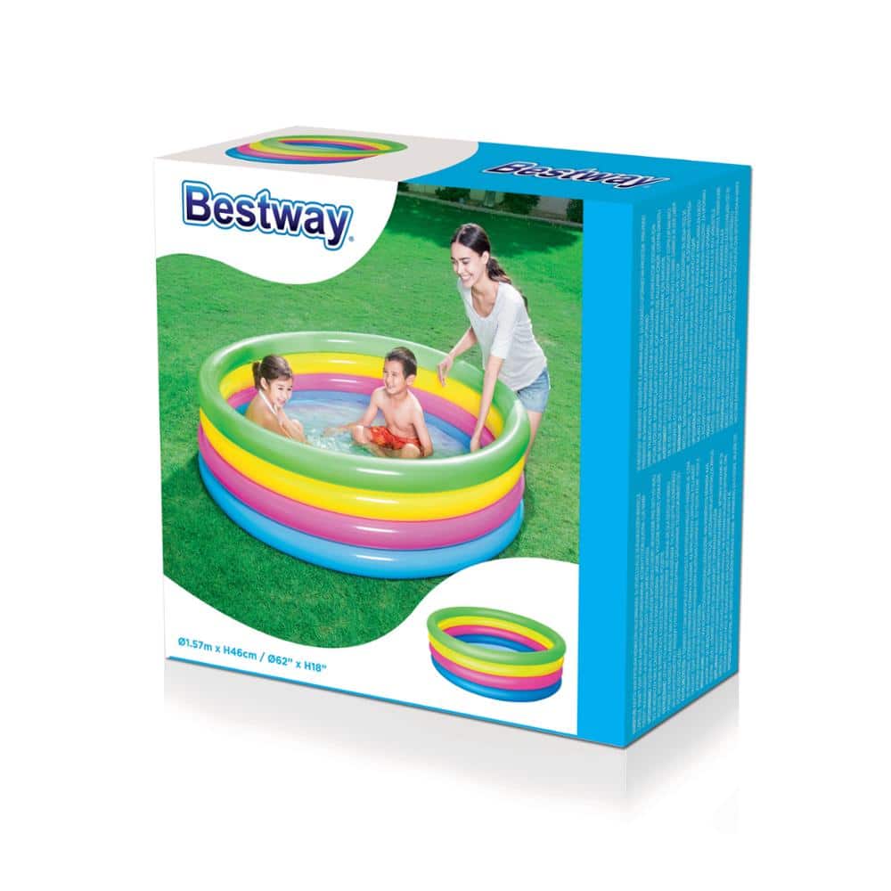 Regenbogen-Planschbecken mit 4 Ringen von Bestway