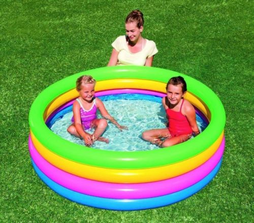 Regenbogen-Planschbecken mit 4 Ringen von Bestway