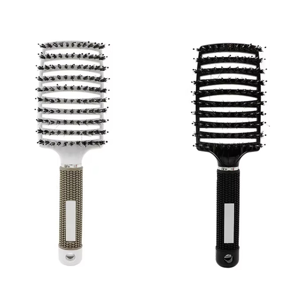 Anti-floke hårbørste med villsvinbust – skånsom for vått og tørt hår