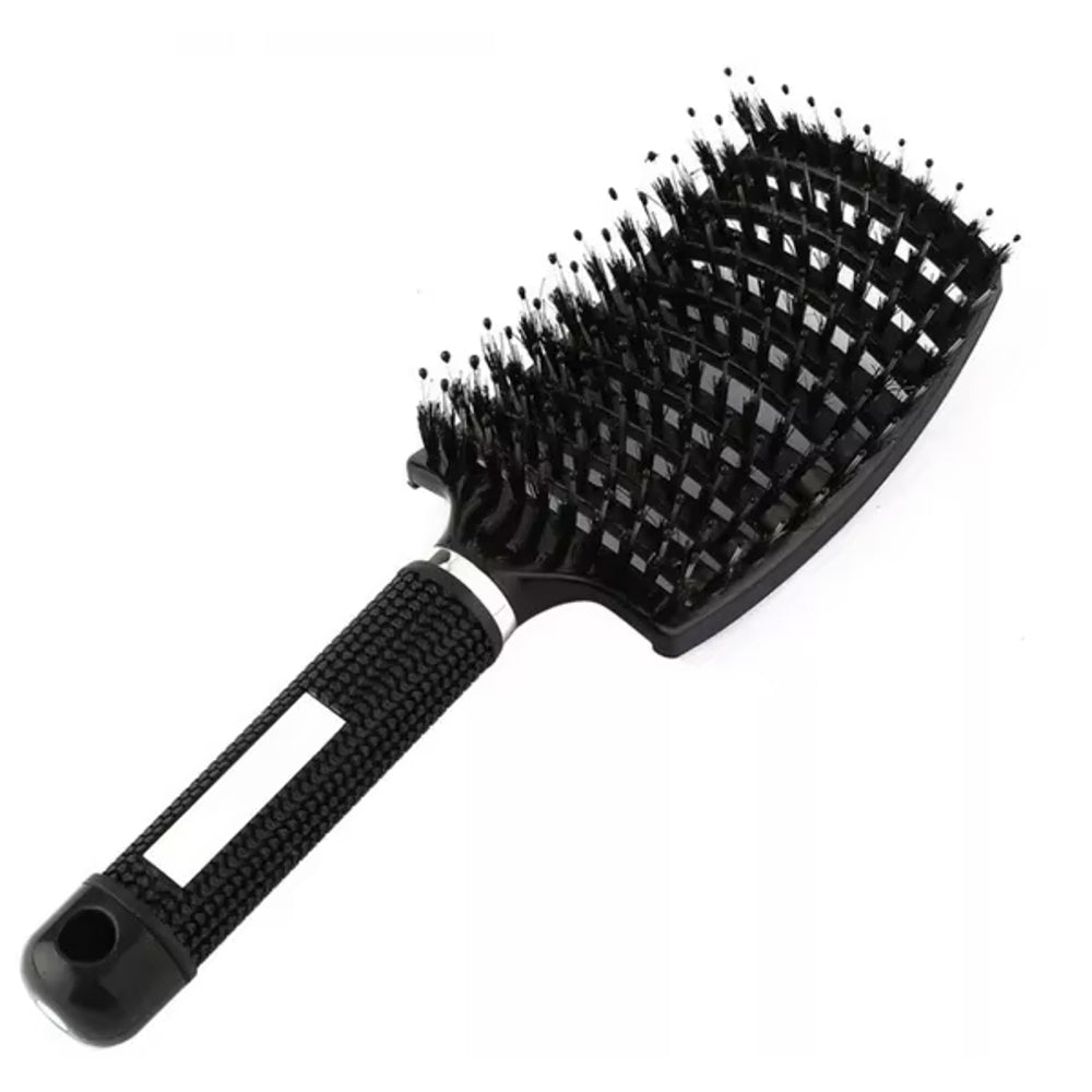 Anti-floke hårbørste med villsvinbust – skånsom for vått og tørt hår