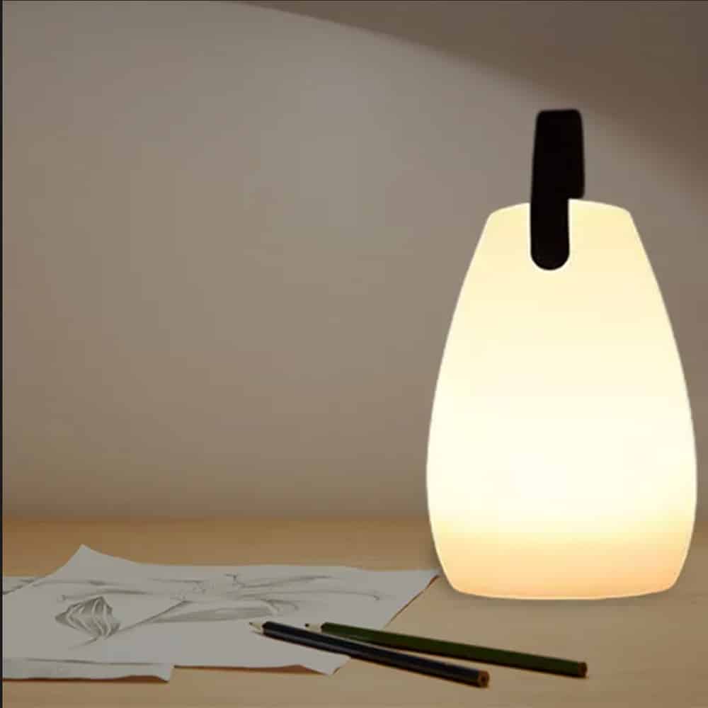 LED-bordlampe med hank – firkantet eller oval – RGB-fargeskift