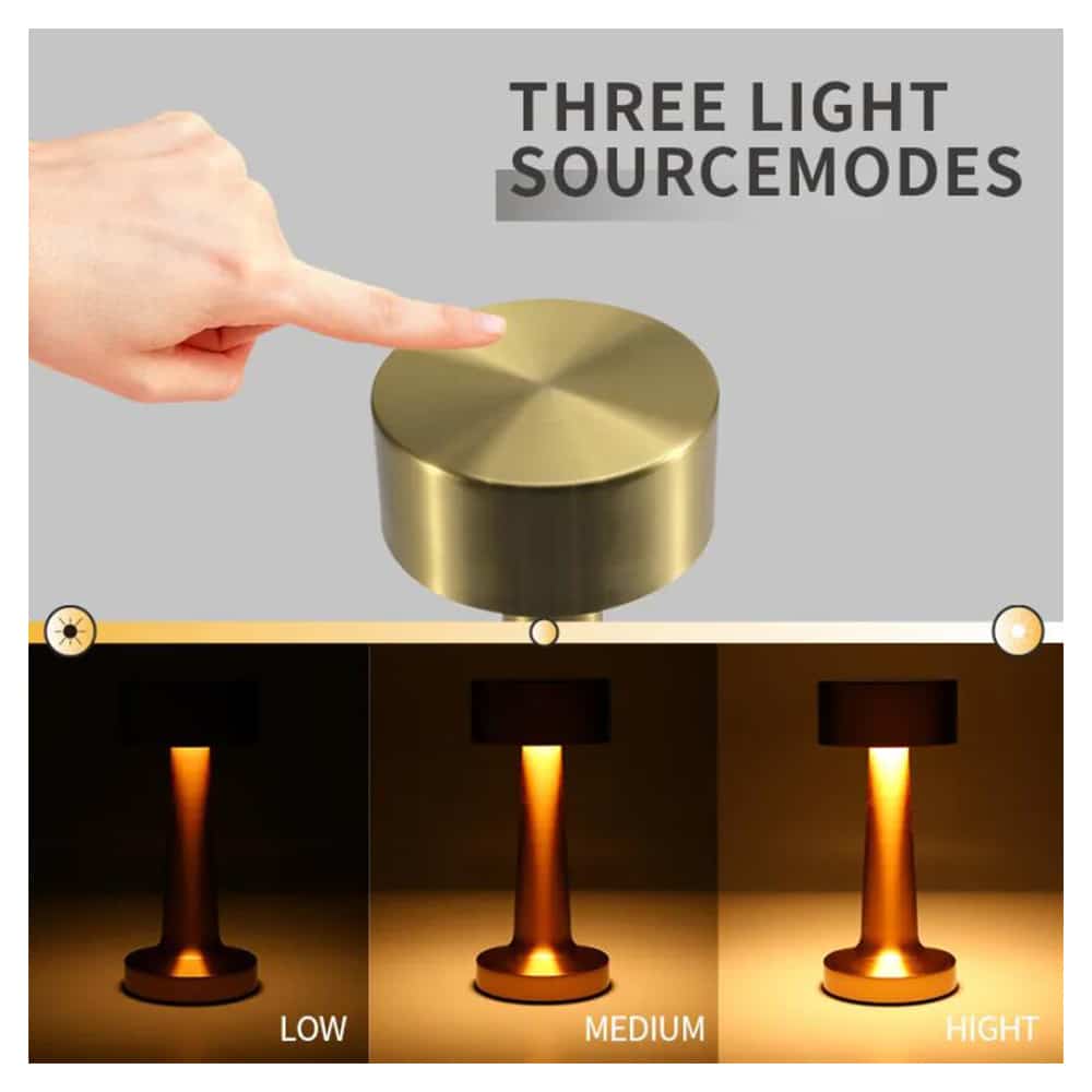 Bordlampe LED med Touch & Oppladbar Funksjon