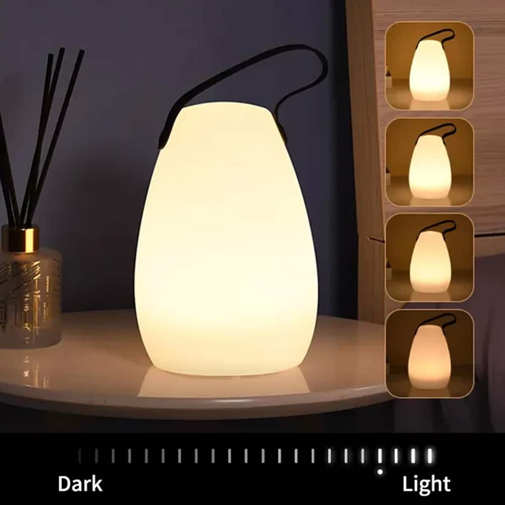LED-bordlampe med hank – firkantet eller oval – RGB-fargeskift