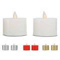 LED telys stearinlys - 2 stk. - 3 cm - m/bevegelig flamme - (flere farger)
