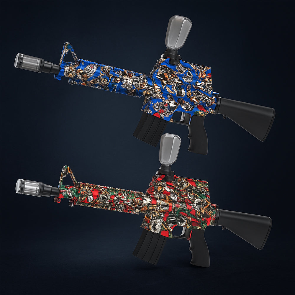 Gel Blaster M16 – elektrisk med lysdempende lyddemper