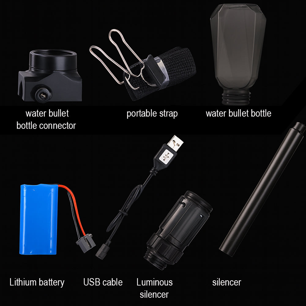 Gel Blaster M16 – elektrisk med lysdempende lyddemper