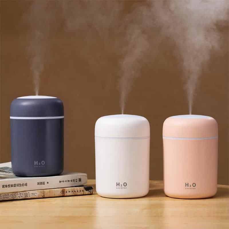 H2O-Luftfukter / Humidifier m. LED-Lys (Fås i flere farger)