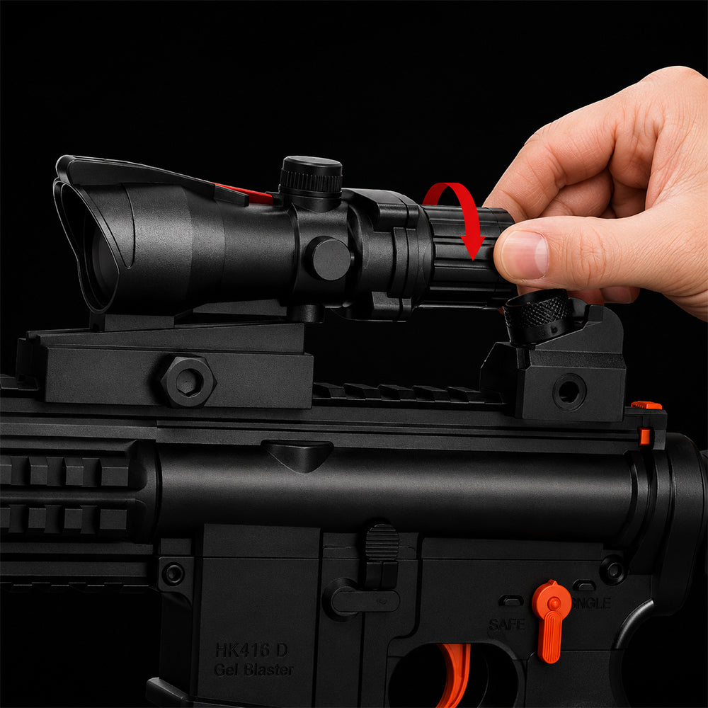 Vanngelblaster inkl. gelékuler – langdistanse med kikkertsikte modell HK416