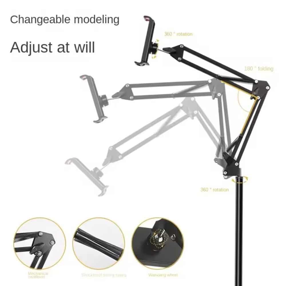 Gulvstativ for nettbrett og smarttelefon - Justerbar og stabil løsning