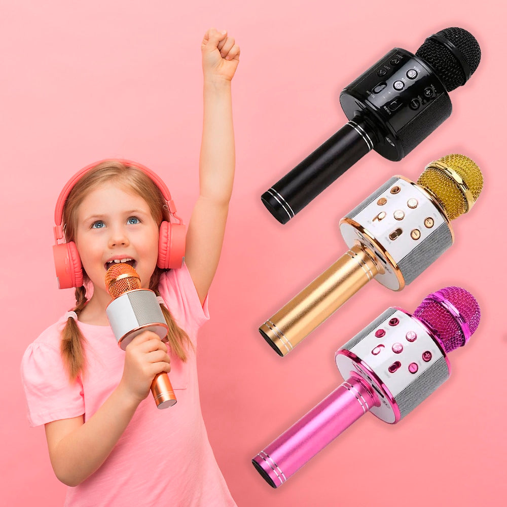 Karaoke Mikrofon med Bluetooth &amp; Høyttaler
