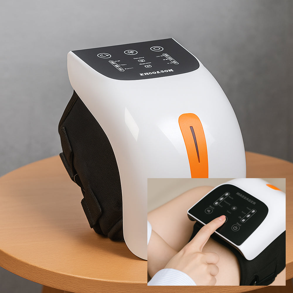 Massasjeapparat til kne + infrarød lindring – Digital Skjerm