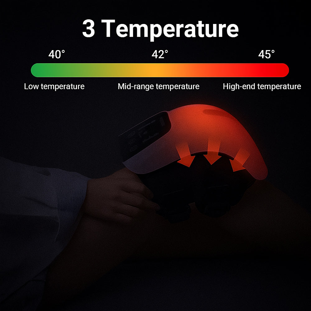 Massasjeapparat til kne + infrarød lindring – Digital Skjerm
