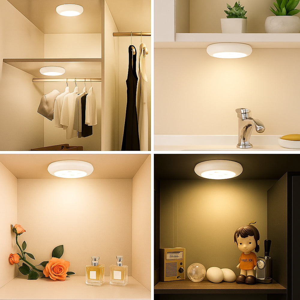 LED spot lys med fjernkontroll – 3 stk.