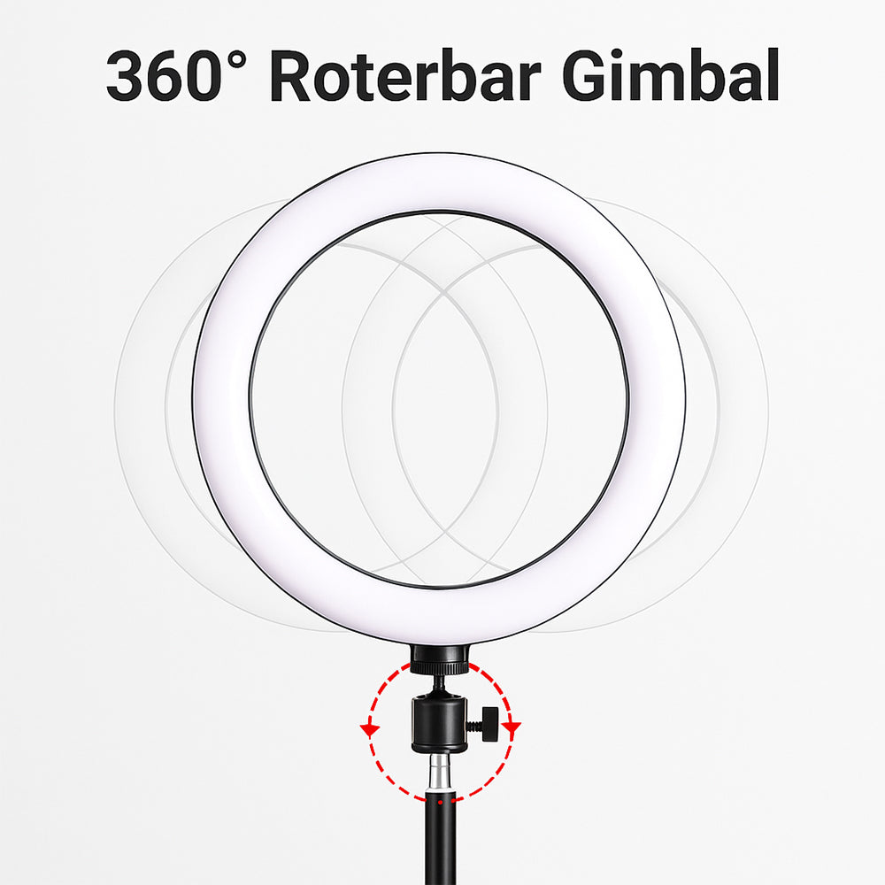 Ring Light med stativ – 3 fargetemperaturer – LJJ-26