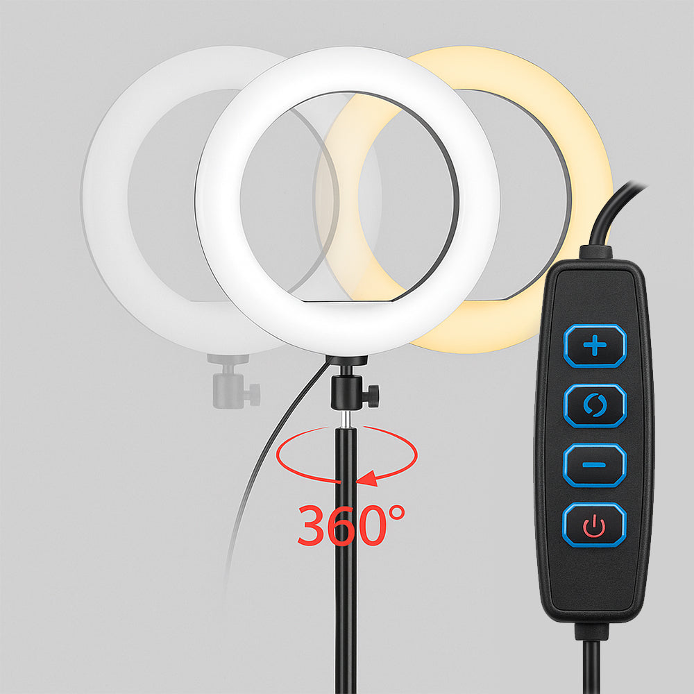 Ring Light med stativ – 3 fargetemperaturer – LJJ-26