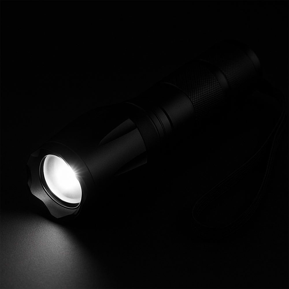Taclight LED zoomlommelykt (vanntett og støtsikker) m/5 funksjoner