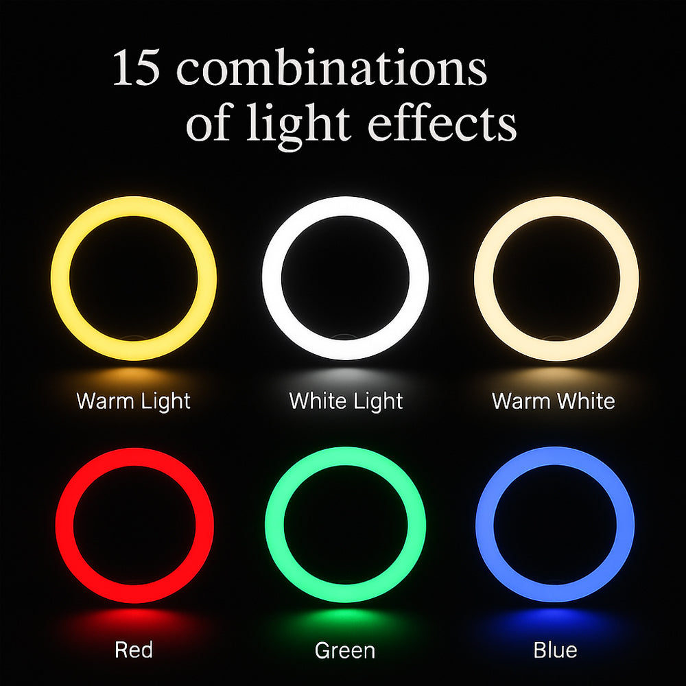 Ring Light RGB – 15 lys­kombinasjoner – MJ30