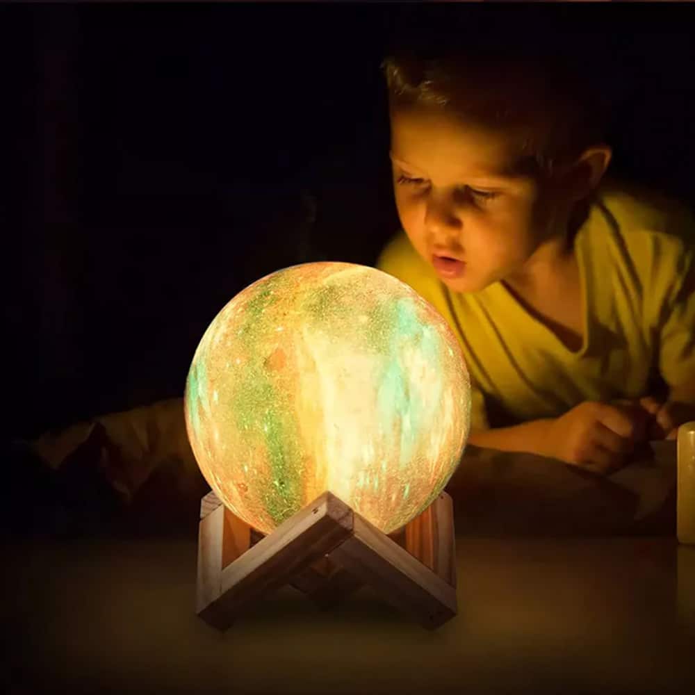 Månelampe –16 farger – LED – m/berøringsfunksjon og fjernkontroll