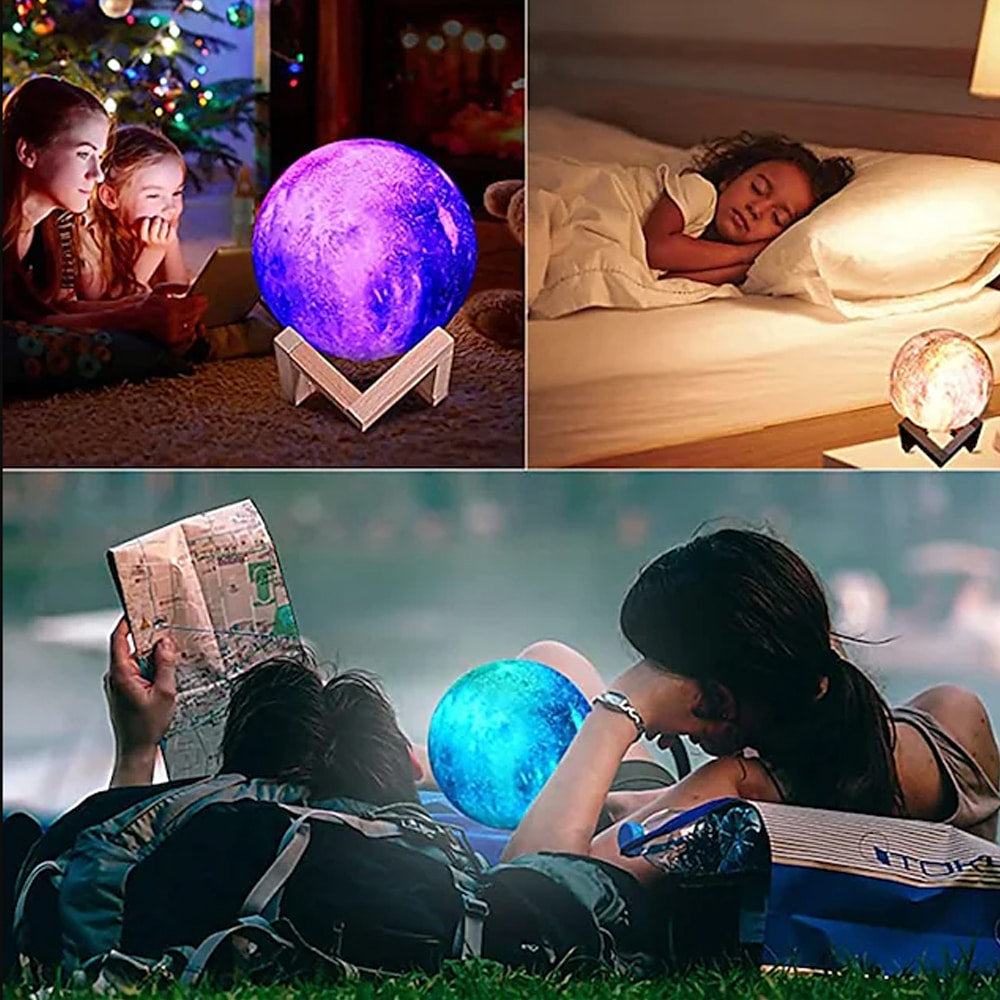 Månelampe –16 farger – LED – m/berøringsfunksjon og fjernkontroll