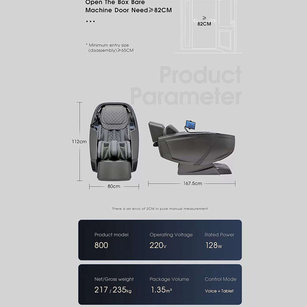 Massasjestol 4D, Lux Pro Edition med SL-teknologi, AI-styring og varme – Modell 988F6