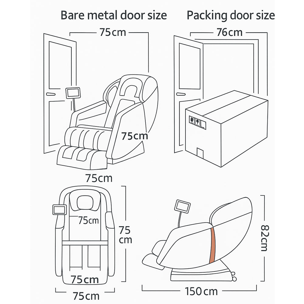 Massasjestol 8D – Zero Gravity og Var meterapi – Modell S9