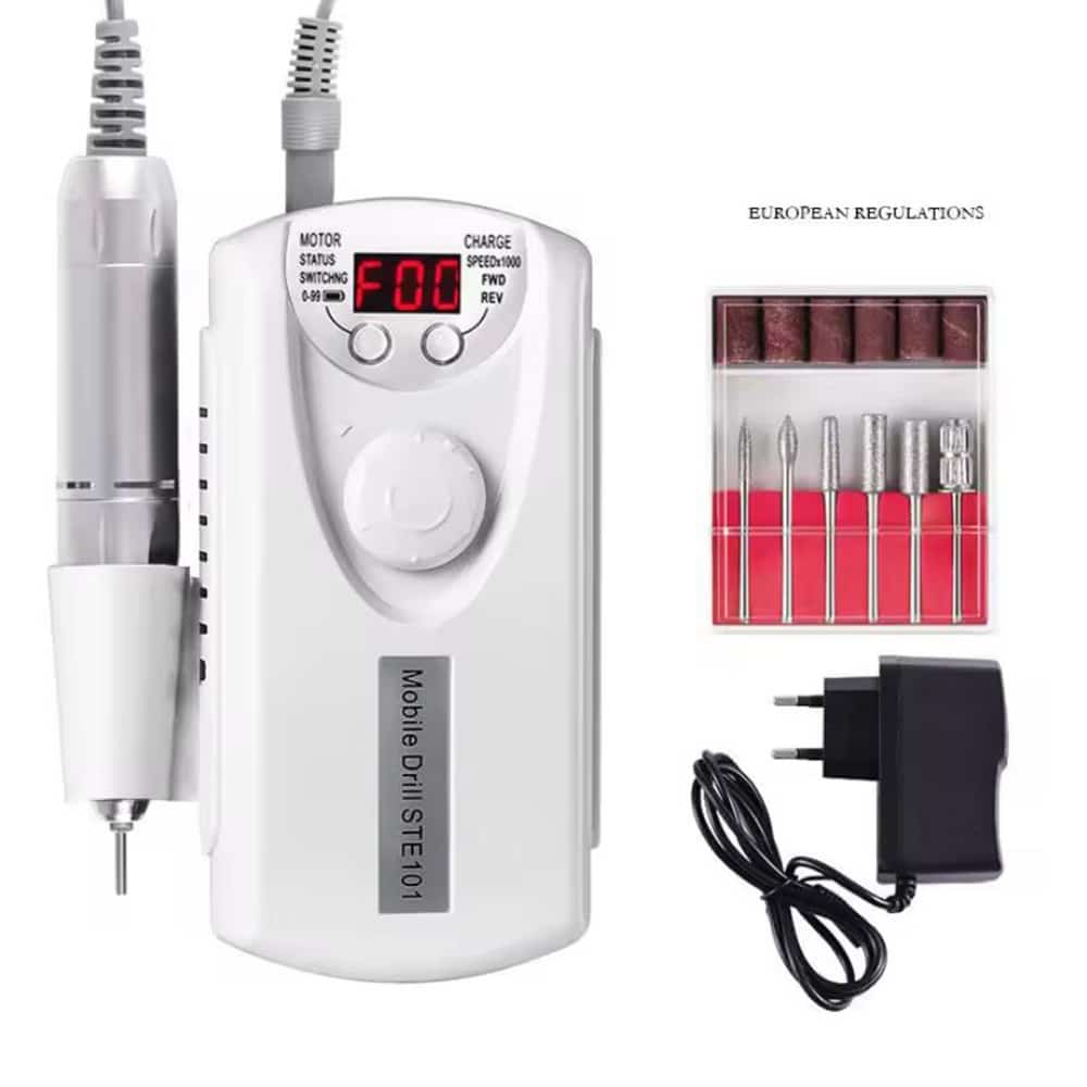 Elektrisk Neglefil - Manikyresett - 35000 rpm med 6 bits