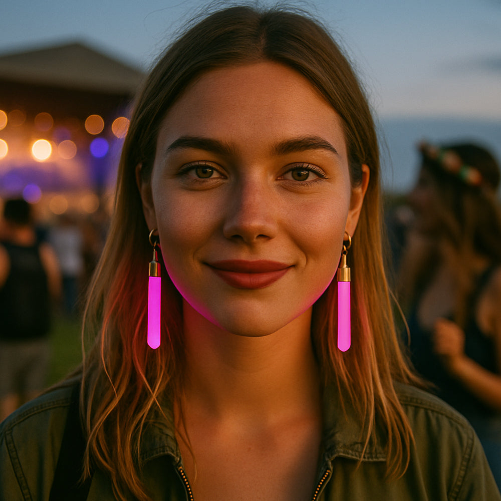 Glow-in-the-dark øredobber – Skru opp lyset og festen!