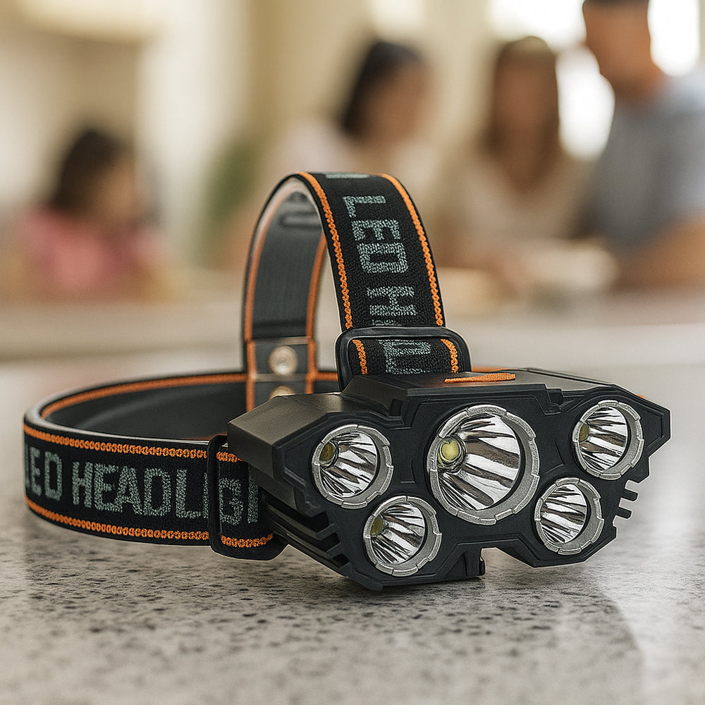 Hodelykt 300 lumen 180° justerbar vinkel – 4 lysmoduser