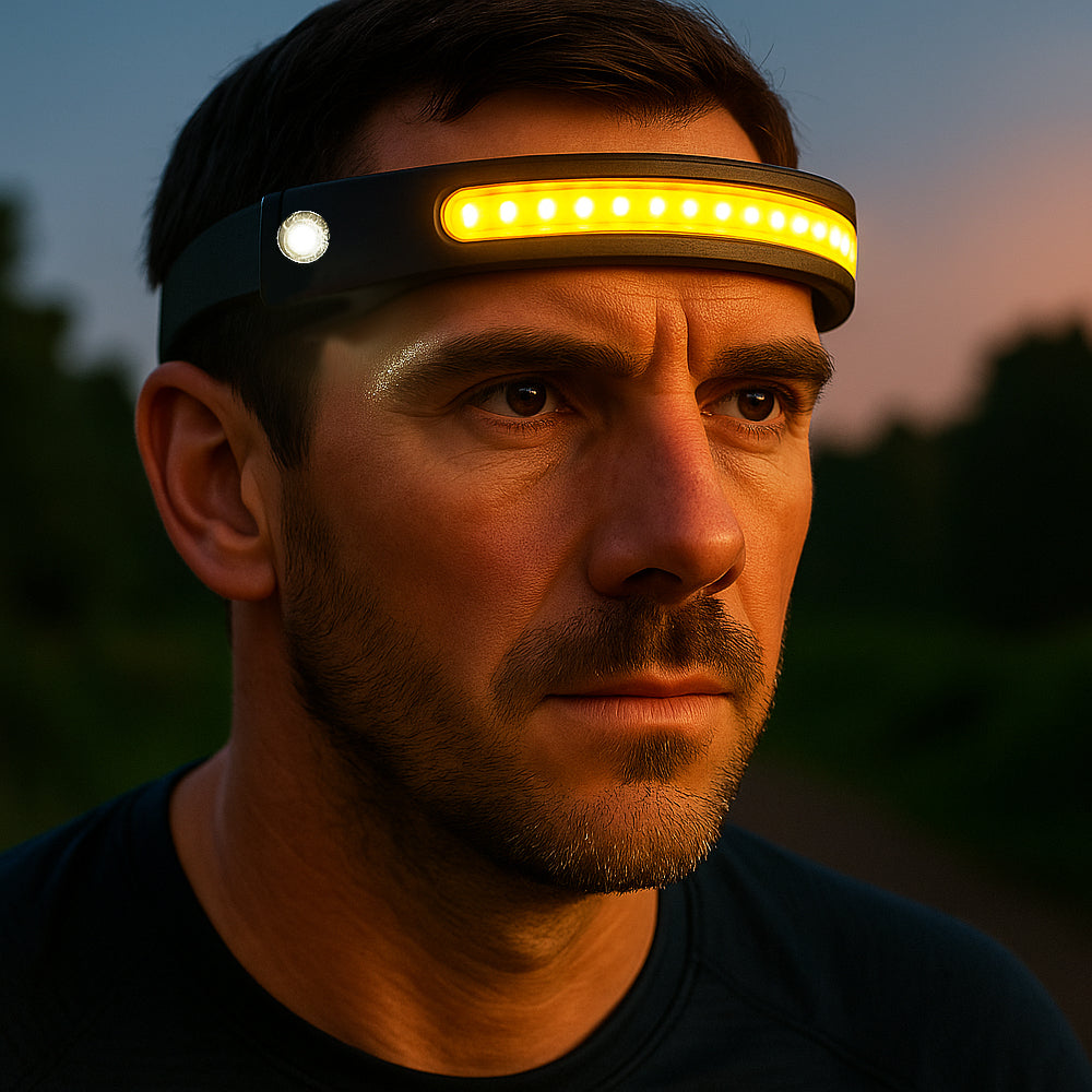 Hodelykt med COB-lys – 330 lumen, vannavvisende – 5 lysmoduser