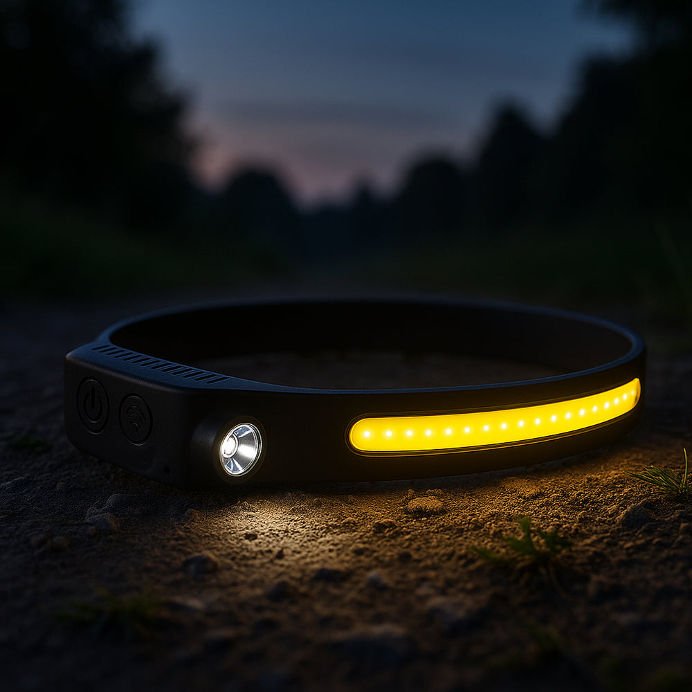 Hodelykt med COB-lys – 330 lumen, vannavvisende – 5 lysmoduser