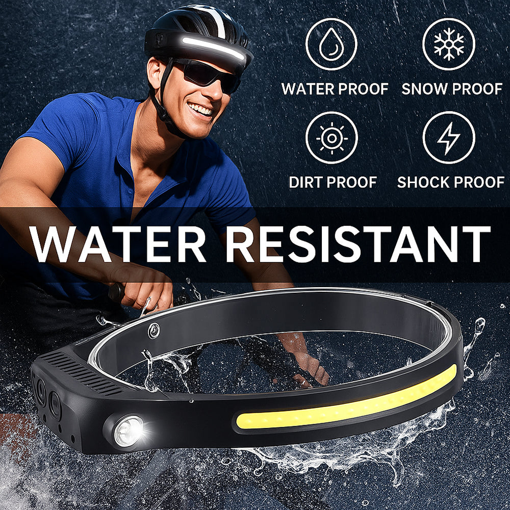 Hodelykt med COB-lys – 330 lumen, vannavvisende – 5 lysmoduser