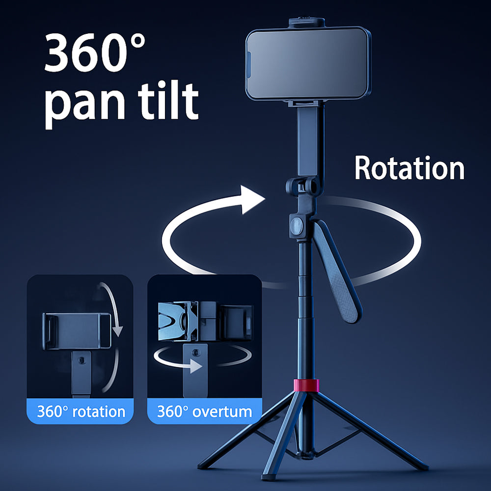 Selfiestick med intelligent ansiktssporing inkl. lys - Q185