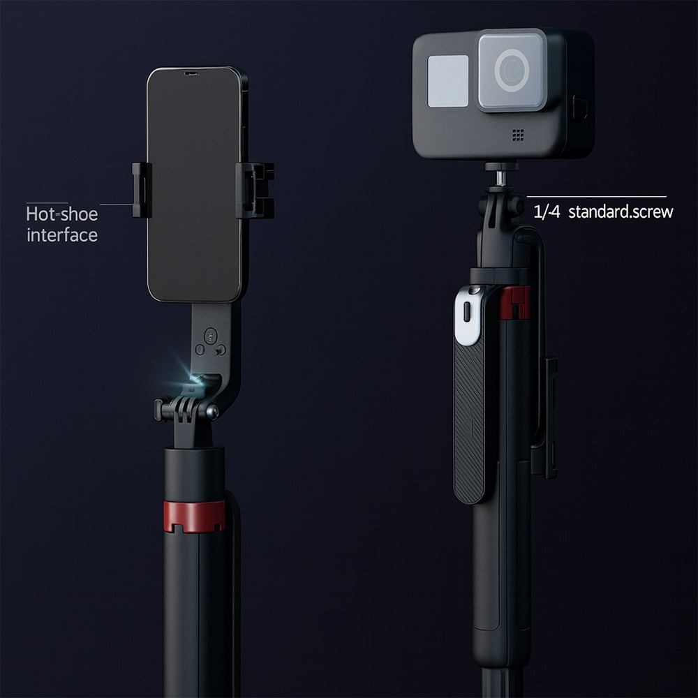 Selfiestick med intelligent ansiktssporing inkl. lys - Q185