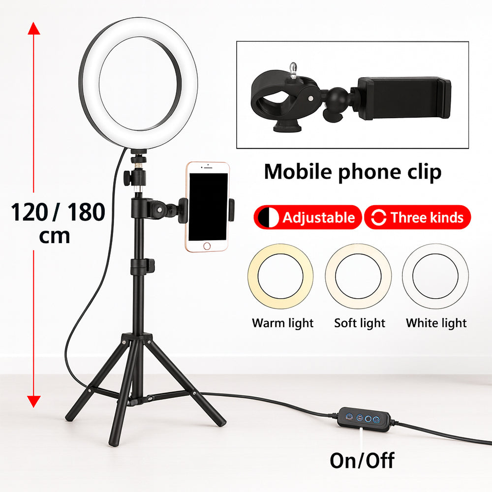 Ring light - 3 lysinnstillinger - QX-260