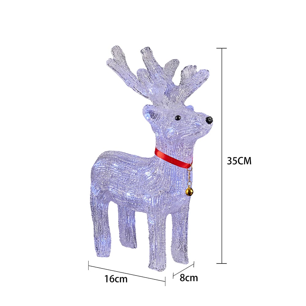 Reinsdyr Akryl - høyde 35 cm med LED-lys