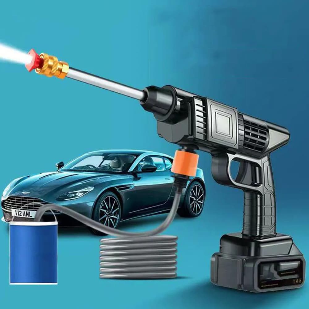 Bærbar høytrykkspyler 26 bar/377 PSI – med batteri 260W inkl. lader og koffert