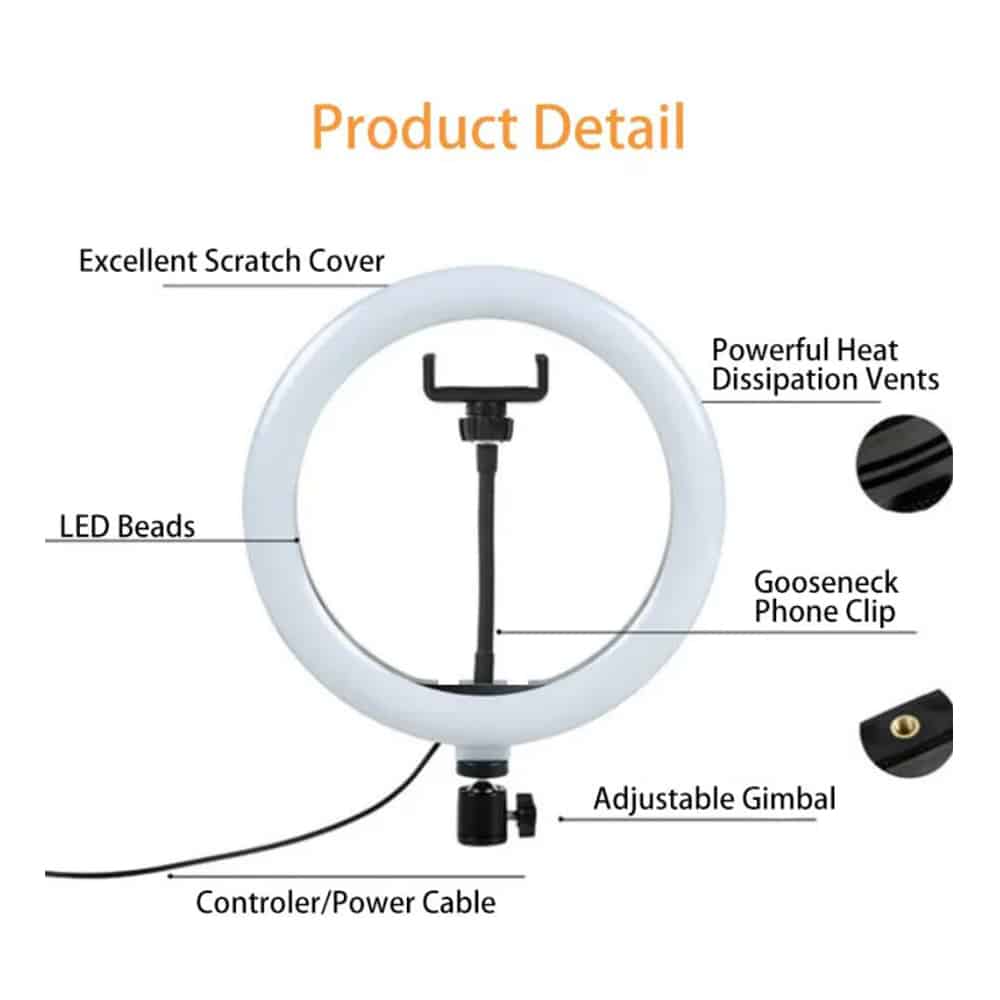 LED Ring Light – Perfekt Lys for Sminke, Livestreaming og Fotografering!