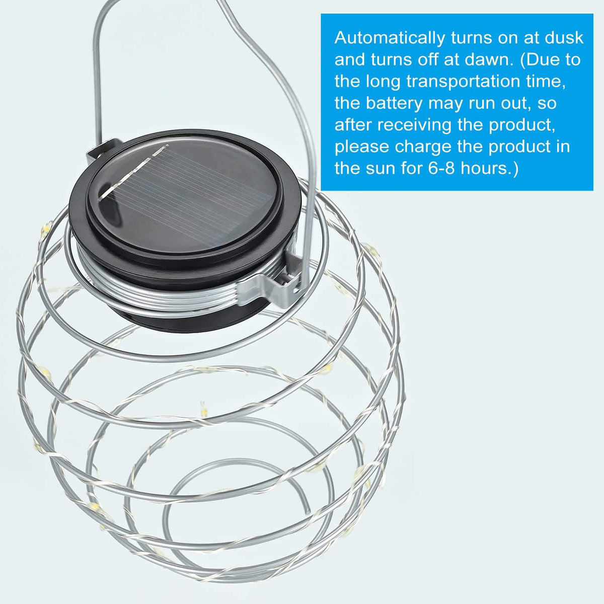 Solar Spiral hengelampe – 16 LED med varmt lys