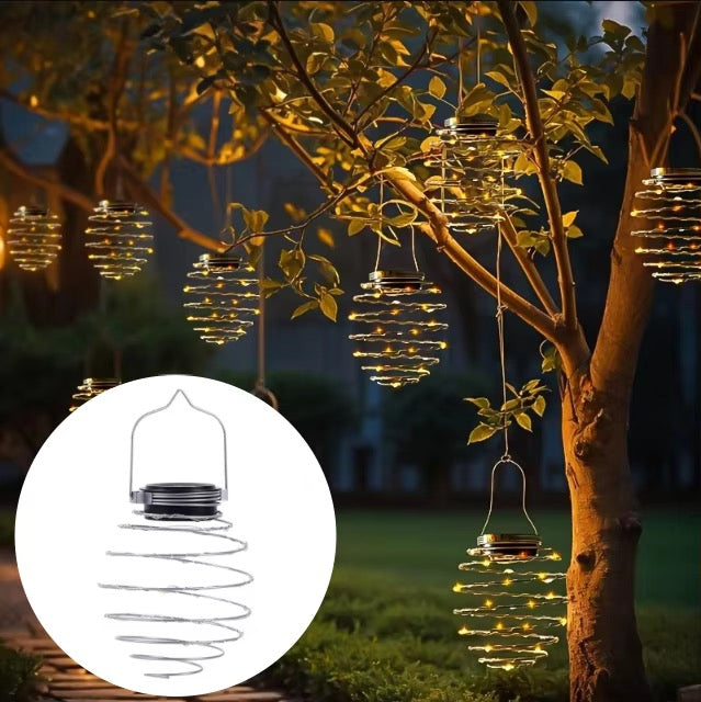 Solar Spiral hengelampe – 16 LED med varmt lys