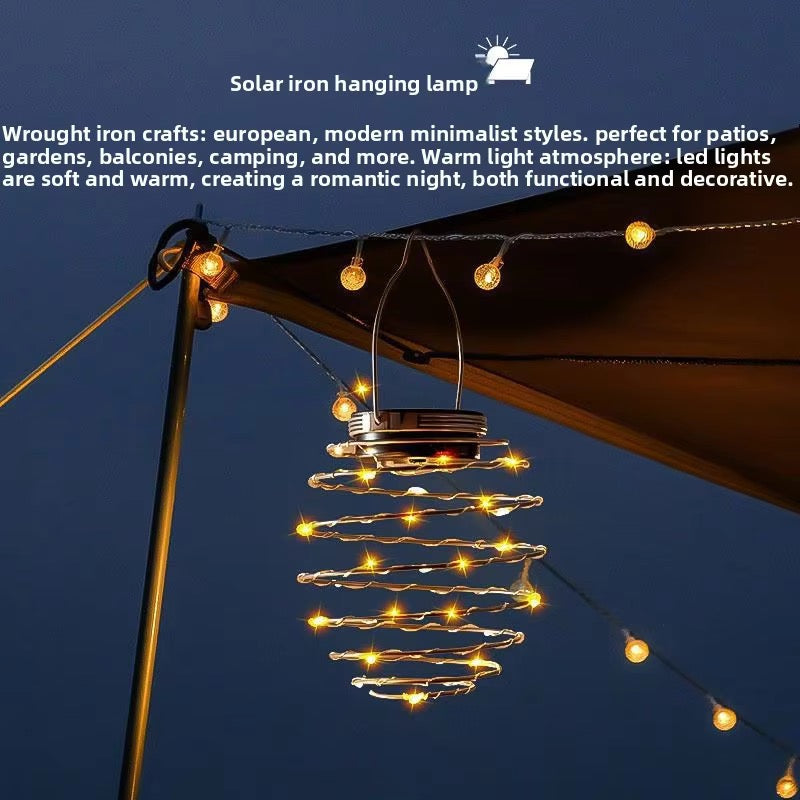 Solar Spiral hengelampe – 16 LED med varmt lys