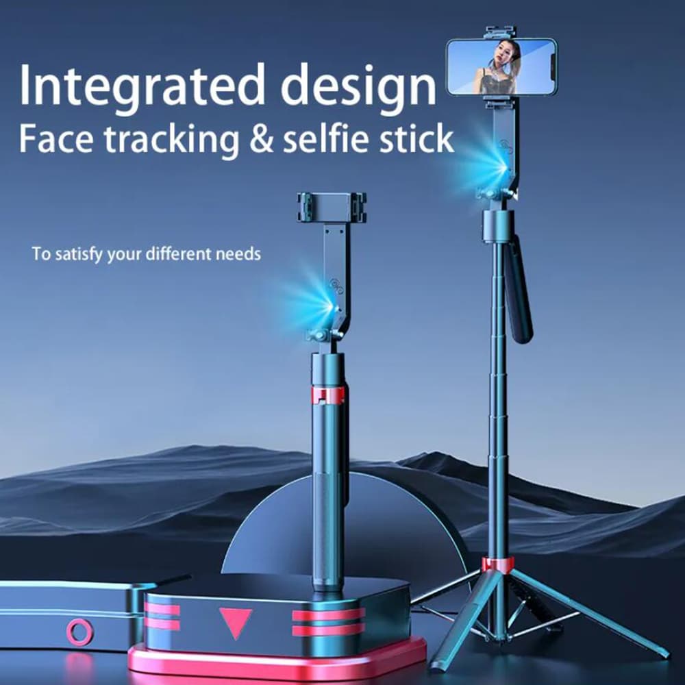 Selfiestang med Intelligent Ansiktssporing og AI Geststyring inkl. lys