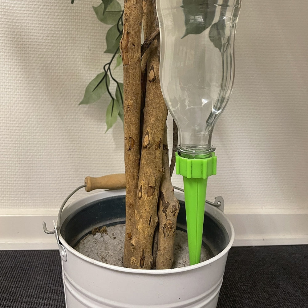 Selvvannende PET-flaske for potteplanter/senger – pakke m/6 stk.