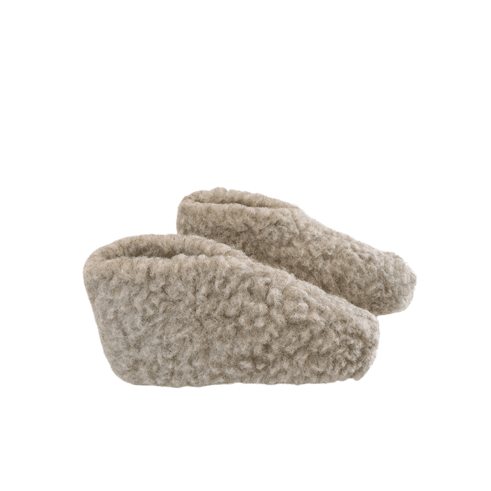 Fluffy Uld Hjemmesko (100% ren uld) - Model Grå - Dansk Design fra SHUS