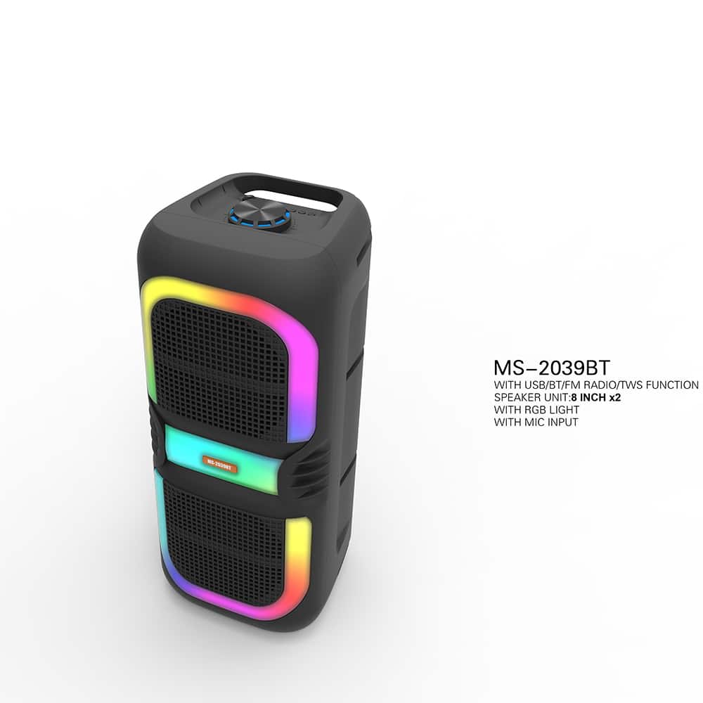 Bluetooth-høyttaler med RGB-lys, FM-radio og mikrofon