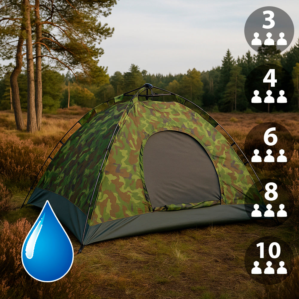 Quick-Up Kamuflasjetelt for 3–10 personer