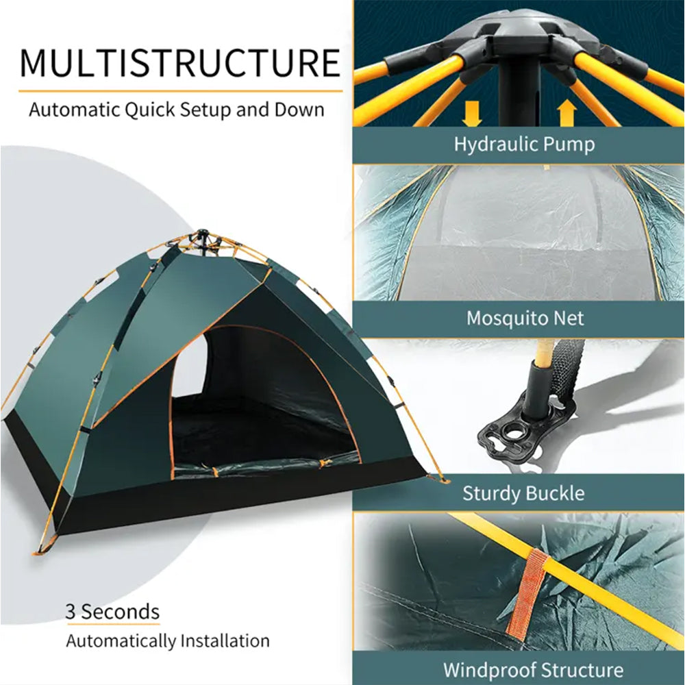 Quick-Up Telt for 3–8 personer
