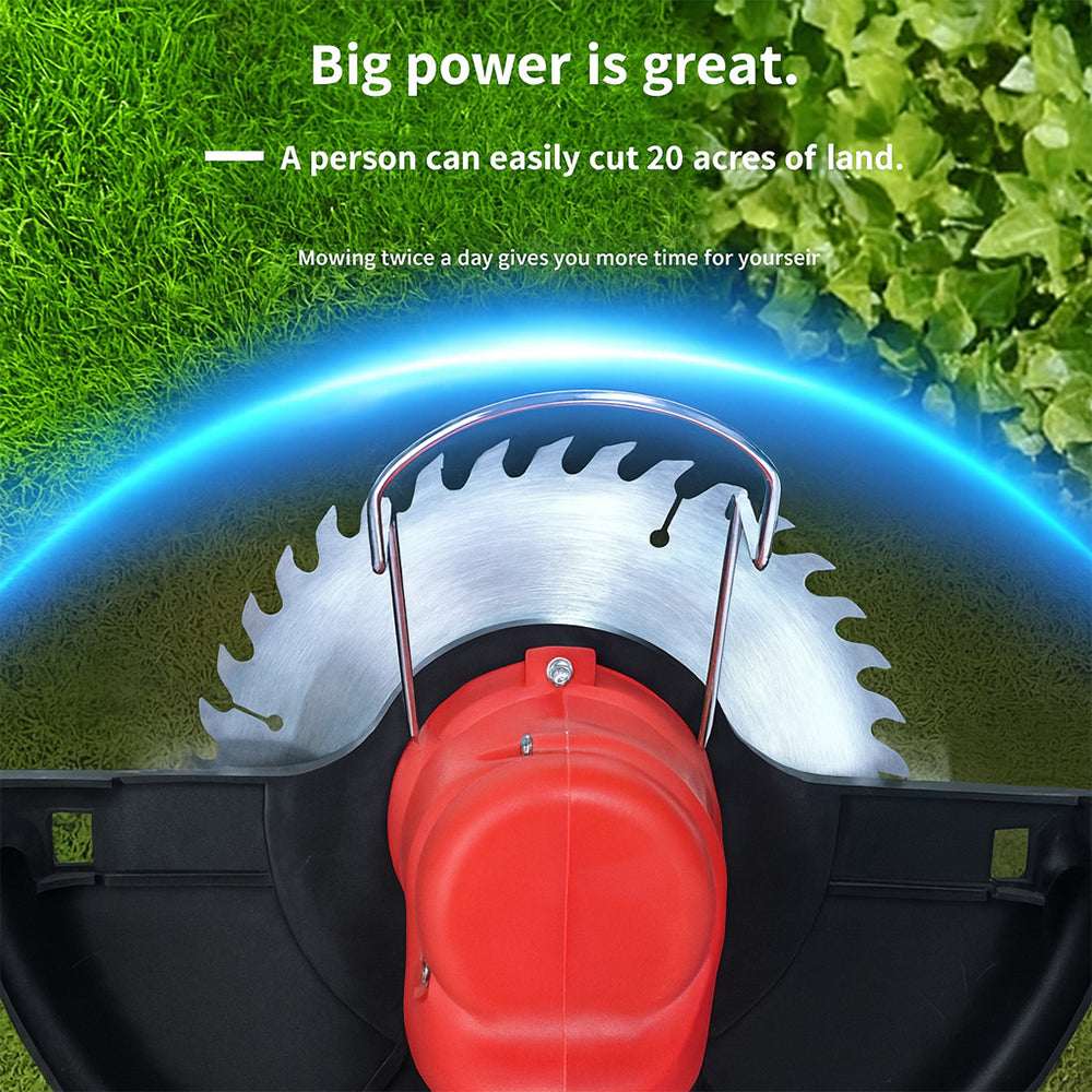 Gresstrimmer og kantklipper med hjul med teleskopskaft og batteri