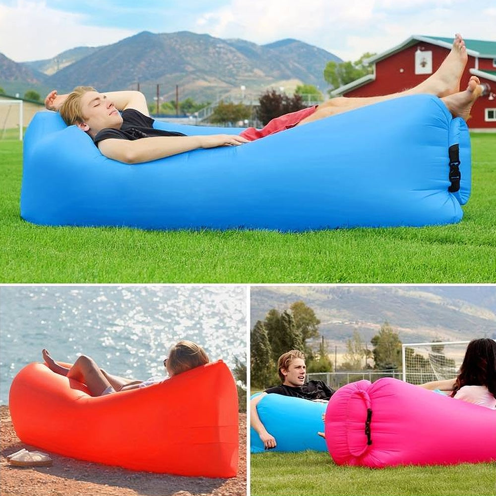 Air Bean oppblåsbar liggestol/liggesekk til strand, hage eller festival